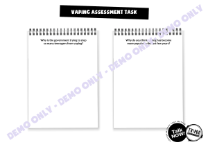 DEMO Y7-8 VAPING - Assessment